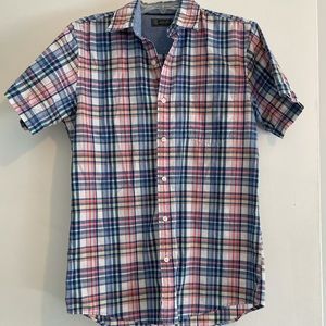 Arrow Plaid Button Up - Short Sleeve